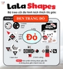 Treo cũi đa hình lala shapes đen trắng đỏ bằng giấy - lalala baby