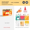 Đồ chơi thủ công gấp giấy 3 cấp độ - mideer level up brain gamebook Let's origami - Hộp 50 tờ
