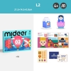 Đồ chơi thủ công cắt giấy 3 cấp độ - Bộ 50 tờ mẫu mới - mideer level up brain gamebook Let's cut paper