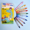 Bút sáp màu crayons 10 màu hộp nhựa nắp gập - CR-C07 10 màu - colokit Thiên Long