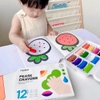 Bộ 12 Bút Màu Hữu Cơ Làm Bằng Sáp Ong Hình Hạt Đậu - Mideer Peas Crayons - 12 Colors
