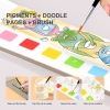 Tập Tranh Tô Màu Nghệ Thuật Cho Bé Mideer Watercolour Painting - Dinosaur Academy 3+