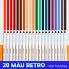 Bút lông màu rửa được washable fiber pens - 20 màu Retro - SWM-C009 20 màu - colokit Thiên Long