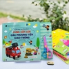 (PTGT) Sách Cùng cắt dán các phương tiện giao thông - Đôi bàn tay khéo léo - tặng kèm kéo an toàn - Tân Việt