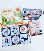 Hộp Combo Sách Vải Cho Bé Sơ Sinh Welcome To The World Box  Có Vỏ Hộp Xinh Xắn - Lalala Baby