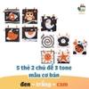 Đồ Chơi Thẻ Vải Cho Trẻ Sơ Sinh 5 Chất Liệu Phát Triển Thị Giác, Xúc Xắc, Thính Giác - Lalala Baby
