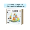 Đồ chơi nam châm ánh sáng cầu vồng xây dựng 36 chi tiết - Mideer Magnetic Tiles Little Architect 36 pcs