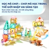 (33pcs MD1641) Xếp hình nam châm ánh sáng 33 miếng Xây Dựng mideer Colorful Magnetic Tiles - City Hero Squad