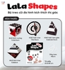 Treo cũi đa hình lala shapes đen trắng đỏ bằng giấy - lalala baby