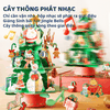 Bộ ghép hình cây thông 3D đồ chơi trang trí Noel Giáng Sinh có đèn nhạc nhấp nháy - Puzzle Busy Christmas Workshop mideer