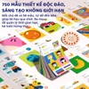 (L1) Đồ chơi thủ công tô màu 50 tờ cho bé từ 3 tuổi - cấp độ 1 - mideer let's paint level 1