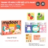 (L2) Đồ chơi thủ công tô màu 50 tờ cho bé từ 4 tuổi - cấp độ 2 - mideer let's paint level 2