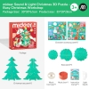 Bộ ghép hình cây thông 3D đồ chơi trang trí Noel Giáng Sinh có đèn nhạc nhấp nháy - Puzzle Busy Christmas Workshop mideer