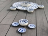 Bộ khay mặt trời hoa xanh HV (7 món)
