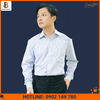 Mẫu Áo Sơ Mi Nam Trắng Sọc Xanh - Bamboo Uniform