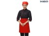 Áo bếp đen phối đỏ nữ