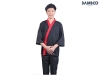Áo bếp đen xanh dương đậm nam