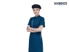Áo bếp xanh dương đồng phục nam