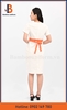 Mẫu Đầm SPA Trắng Cam - Bamboo Uniform