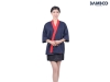Áo bếp đen xanh dương đậm nữ