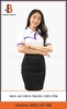 Mẫu Áo Thun Polo Trắng Viền Tím - Bamboo Uniform