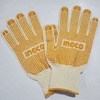 Găng tay dệt kim và có đốm chấm nhựa PVC Ingco HGVK05