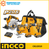 Bộ máy khoan, siết vít, cưa đĩa và máy cưa lọng dùng pin 20V Ingco CKLI2010