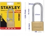 S742-044 Ổ Khóa Hiệu Stanley USA, đồng thau, càng dài, rộng 50mm