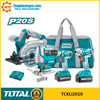 Bộ máy cưa đĩa, cưa lọng, máy khoan và máy siết vít dùng pin 20V Total TCKLI2010