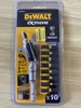Bộ tua vít 10 món với đầu bít xoay Dewalt DT70518T-QZ 