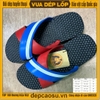 Dòng Dép 3quai màu cờ sắc áo đế chống trơn, cao 3cm, êm, nhẹ và thoải mái