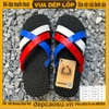 Dòng Dép 3quai màu cờ sắc áo đế chống trơn, cao 3cm, êm, nhẹ và thoải mái