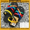 Dép 6 quai màu sắc công nghệ mới, nhẹ, êm, đế cao từ 3cm trở lên, không đen chân, chống trơn trượt