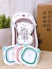 MOMTRUSTED Chậu tắm gấp gọn có nhiệt độ kèm phao