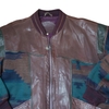 VINTAGE LEATHER BROCADE JACKET