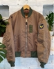 VINTAGE BOMBER TYPE MA-1 FLYING ARMY AIR FORCE JACKET BROWN