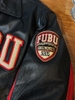 FUBU REAL LEATHER BOMBER JACKET
