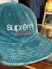 SUPREME CORDUROY TURQUOISE CAP