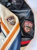 FUBU REAL LEATHER JACKET IN BEIGE