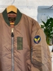 VINTAGE BOMBER TYPE MA-1 FLYING ARMY AIR FORCE JACKET BROWN