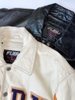 FUBU REAL LEATHER JACKET IN BEIGE
