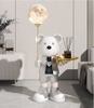 Tượng decor Bear.Brick bê khay kèm đèn
