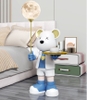 Tượng decor Bear.Brick bê khay kèm đèn