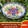 Bộ bát đĩa hoa pansy  vẽ tay xuất Âu