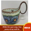Bộ bát đĩa hoa pansy  vẽ tay xuất Âu