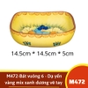Bộ bát đĩa dạ yến vàng mix xanh dương vẽ tay xuất Âu