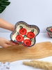 Bộ bát đĩa hoa hải đường đỏ vẽ tay xuất Âu