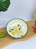 Bộ bát đĩa hướng dương viền liễu xanh xuất Âu