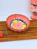 Bộ bát đĩa anh đào hồng vẽ tay xuất Âu