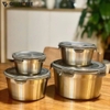 Set 4 Hộp Đựng Thực Phẩm Inox 304 – Chuẩn Xuất Đức, An Toàn, Bền Đẹp - GHA302